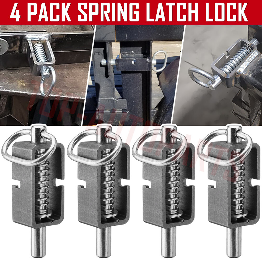 4Pack Spring Ramp Gate Door Weld-On Trailer Truck Spring Latch Lock Assembly New