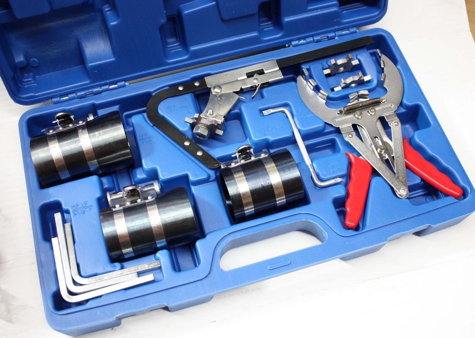 Piston Ring Service Tool Set Piston Ring Compressor With Ratchet Key 3″ 3.5″ 4″