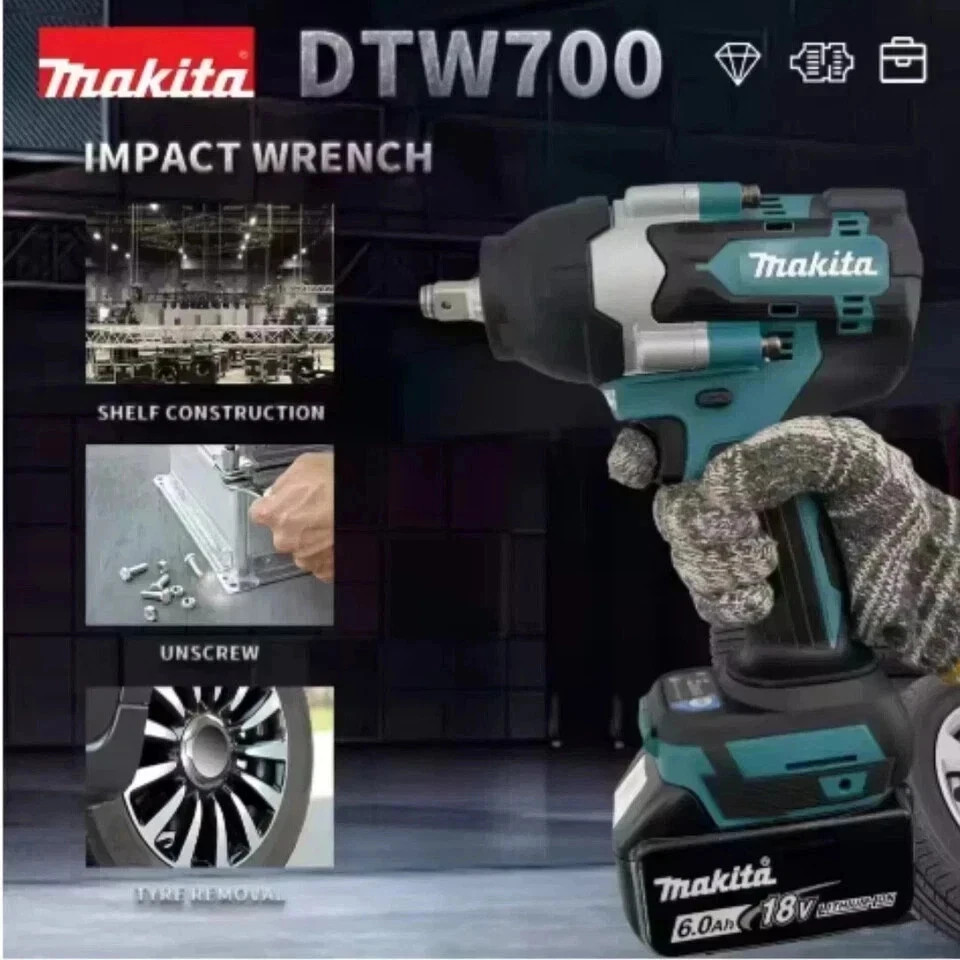 Makita DTW700 18V Brushless Impact Wrench Cordless Drill Screwdriver Body Only