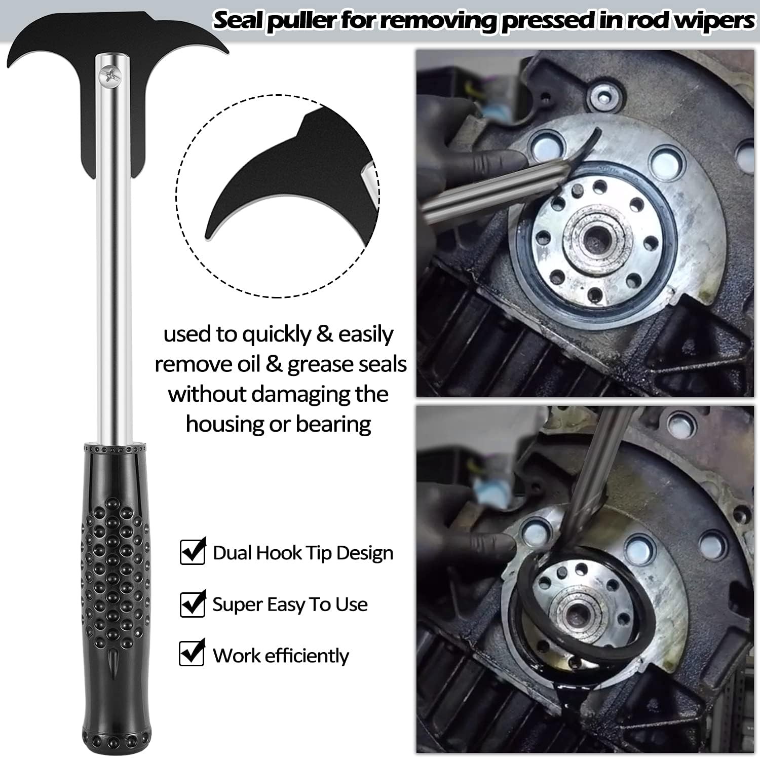 Hydraulic Cylinder Repair Tool Wrench Puller Kit For Skid Steers Loader Backhoes