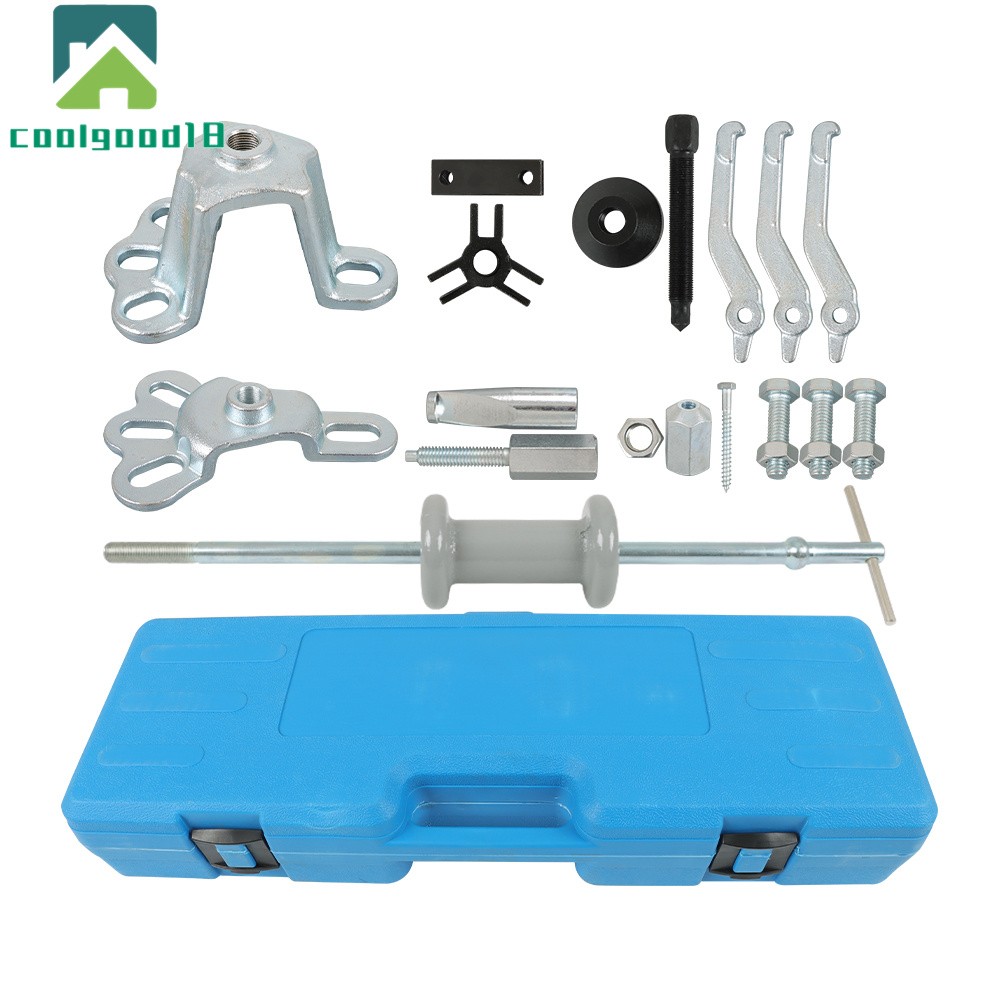 17Pcs Slide Hammer Dent Puller Tool Kit Wrench Adapter Axle Bearing Hub Auto Set