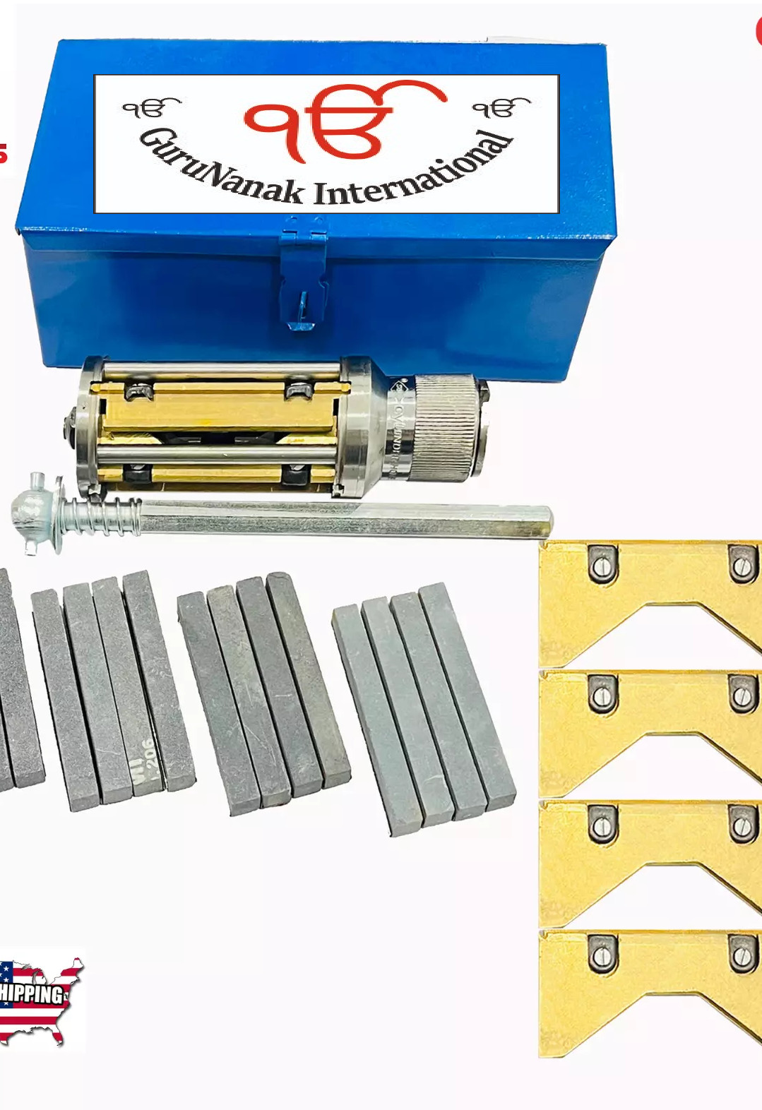 New Cylinder Engine Hone Kit 3-1/2″ To 6-1/2″ Honing Machine + 4 Grit Stones