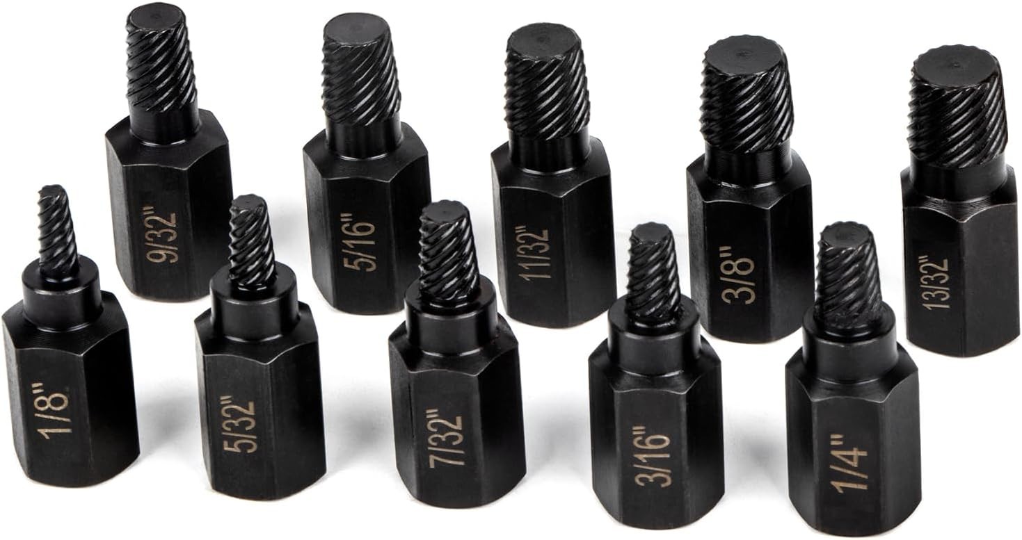 LLNDEI Screw Extractor Set, Hex Head Easy Out Set -10pcs