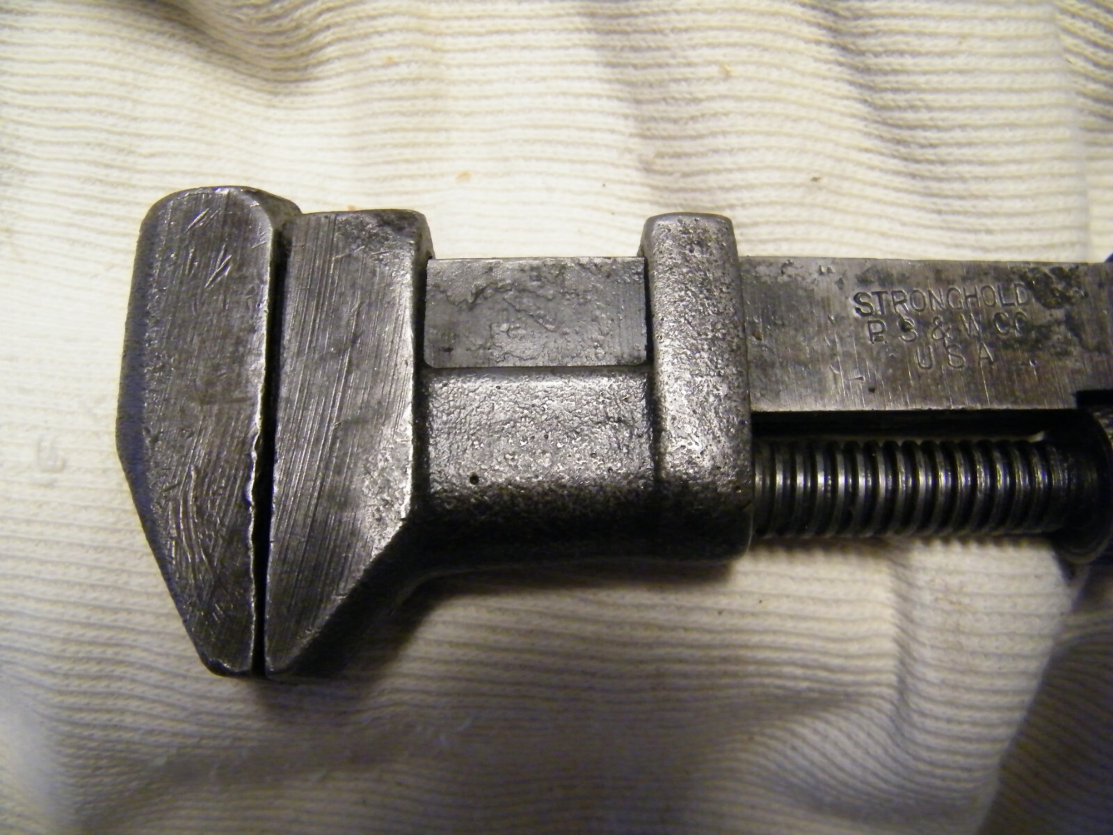 VTG PEXTO STRONGHOLD Peck, Stow & Wilcox Co Adjustable Wrench USA Monkey Wrench