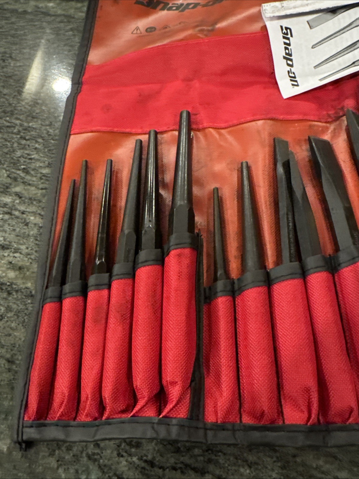Snap On ppc210bk 22 pc punch and chisel set in pouch sealed new