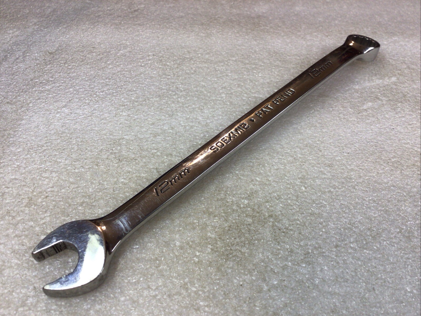 Snap On#SOEXM12 – 12mm, 12 Pt. Flank Dr. Plus, Standard Combo Wrench-USA-NICE-