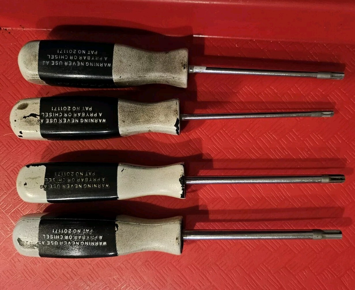 FREE SHIPPING Snap-On Tools STX40 4 pc TORX SCREWDRIVER set T15,T20,T25,T27 USA