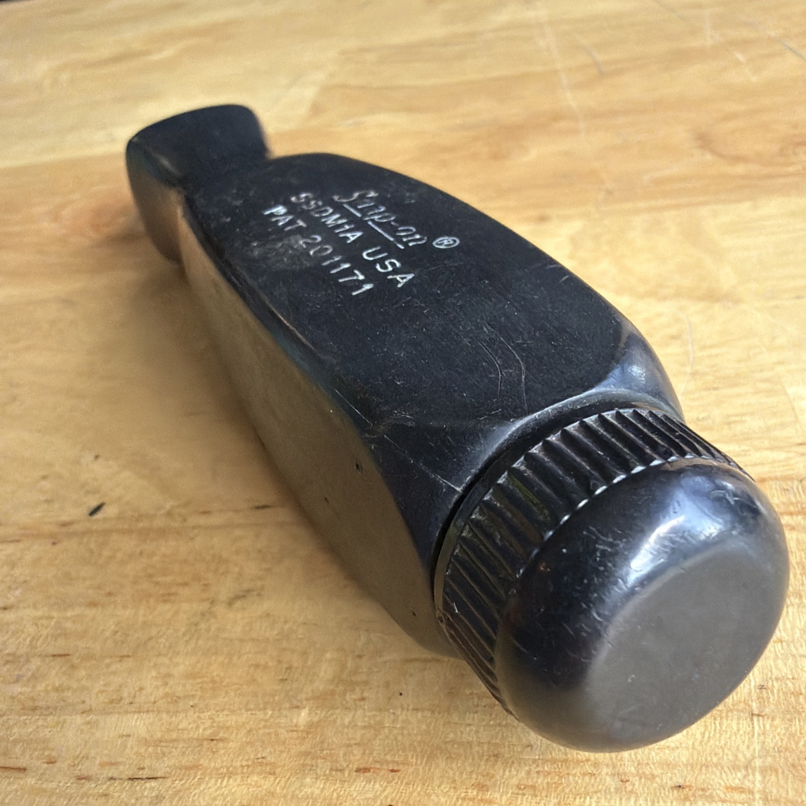 Snap On Tools Short Stubby Magnetic 1/4″ Hex Drive Screwdriver Black SSDM1A USA