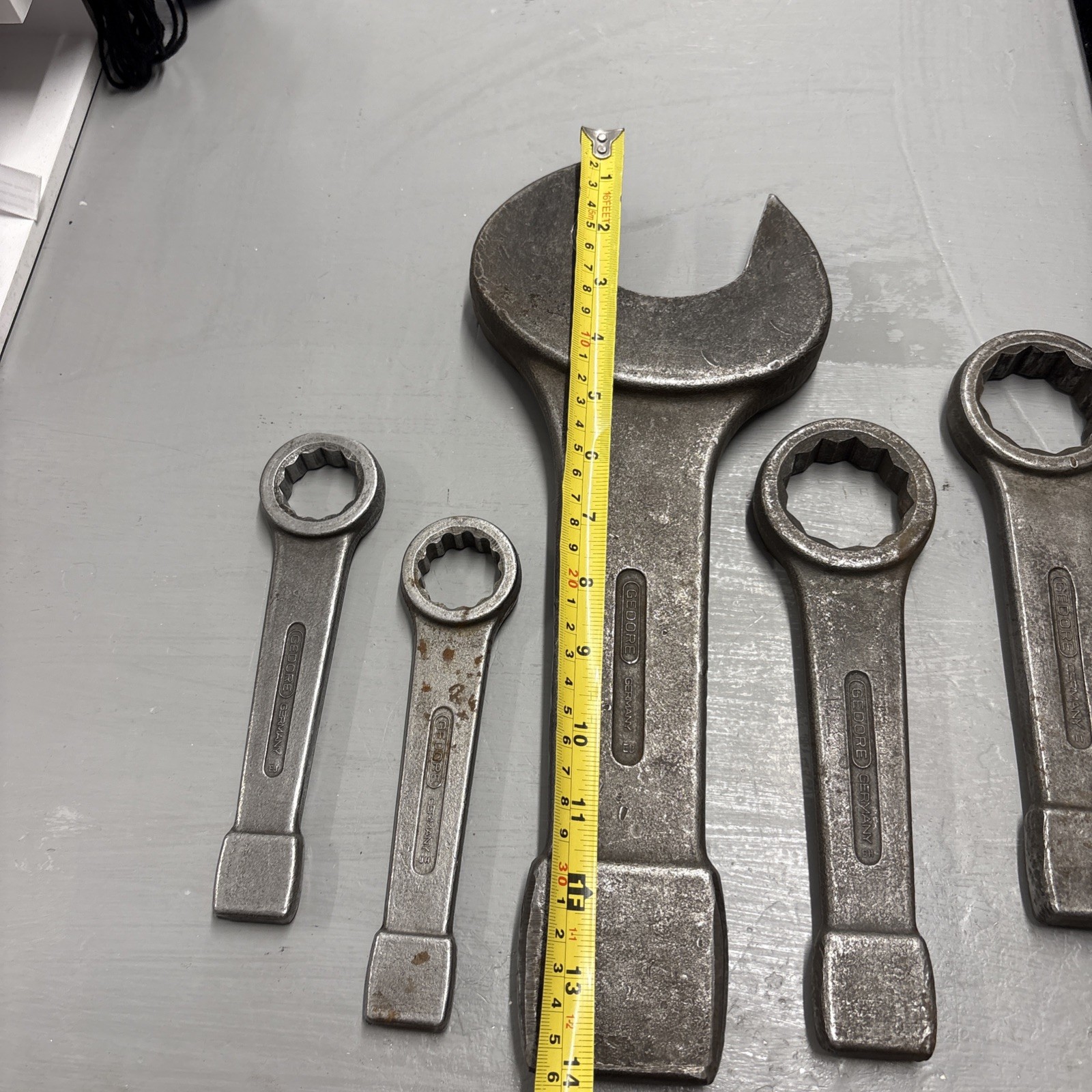 X5 Vintage Gedore Heavy Slogging Spanner’s / Wrench Made In Germany Vgc