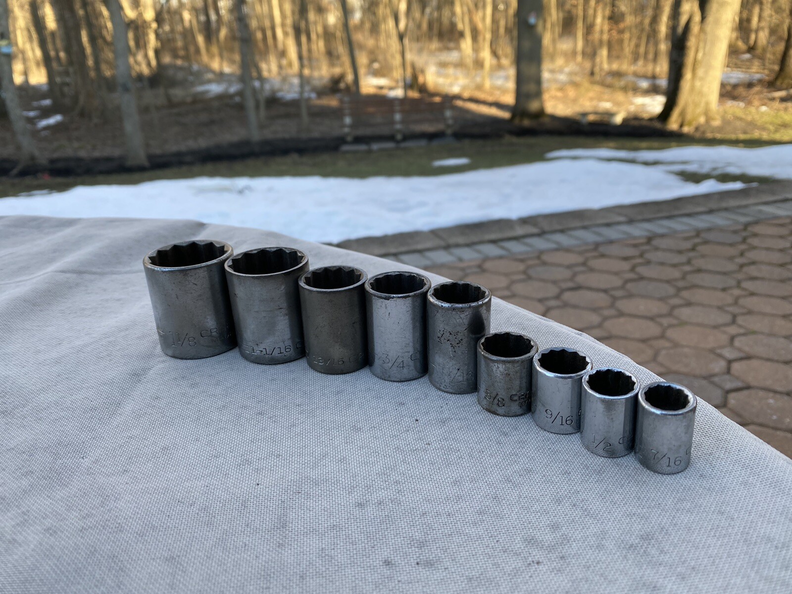 Vintage Craftsman-9pc 1/2 & 3/8” drive SAE Socket Lot 🇺🇸 V, VV, G