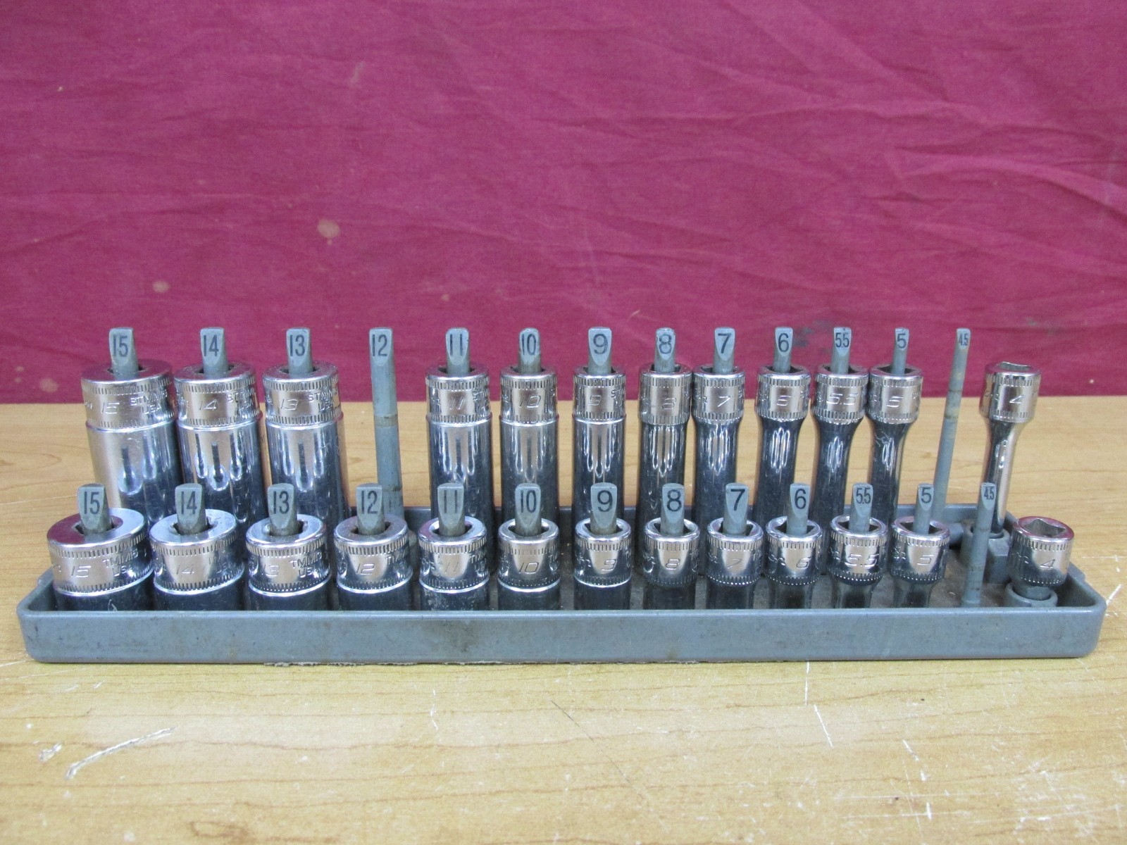 Snap On 25pc 1/4″ Dr 6pt METRIC Flank Drive Deep & Shallow 4-15 mm Socket Set