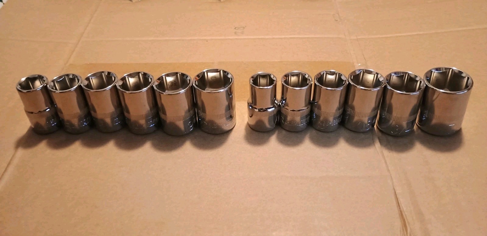 CHANNELLOCK 12 Piece SAE and METRIC 6 Point Standard Socket Set For 1/2″ Drive