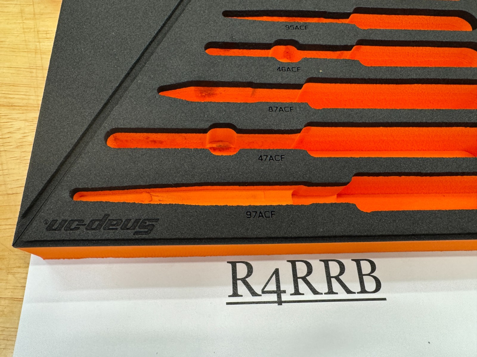 Snap-on Tools NEW 2pc ORANGE FOAM ORGANIZER TRAYS for 12pc Essential Plier Sets