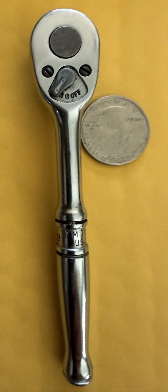 Snap On 1/4″ Ratchet TM 70 B and 5/16” Socket TMD 10. Nice Tool w/Chrome. USA
