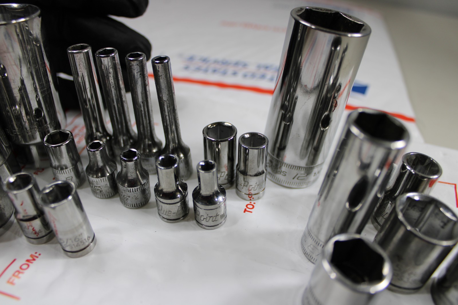 23pc LOT Blue Point Snap on Cornwell Socket Set incl 1 Wrench