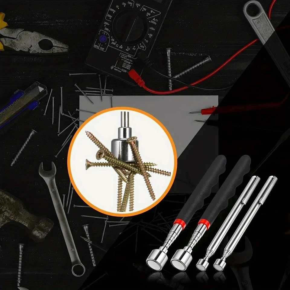 Telescopic Magnetic Pick Up Tool Long Reach Magnet Extendable Extending 3lb Pen