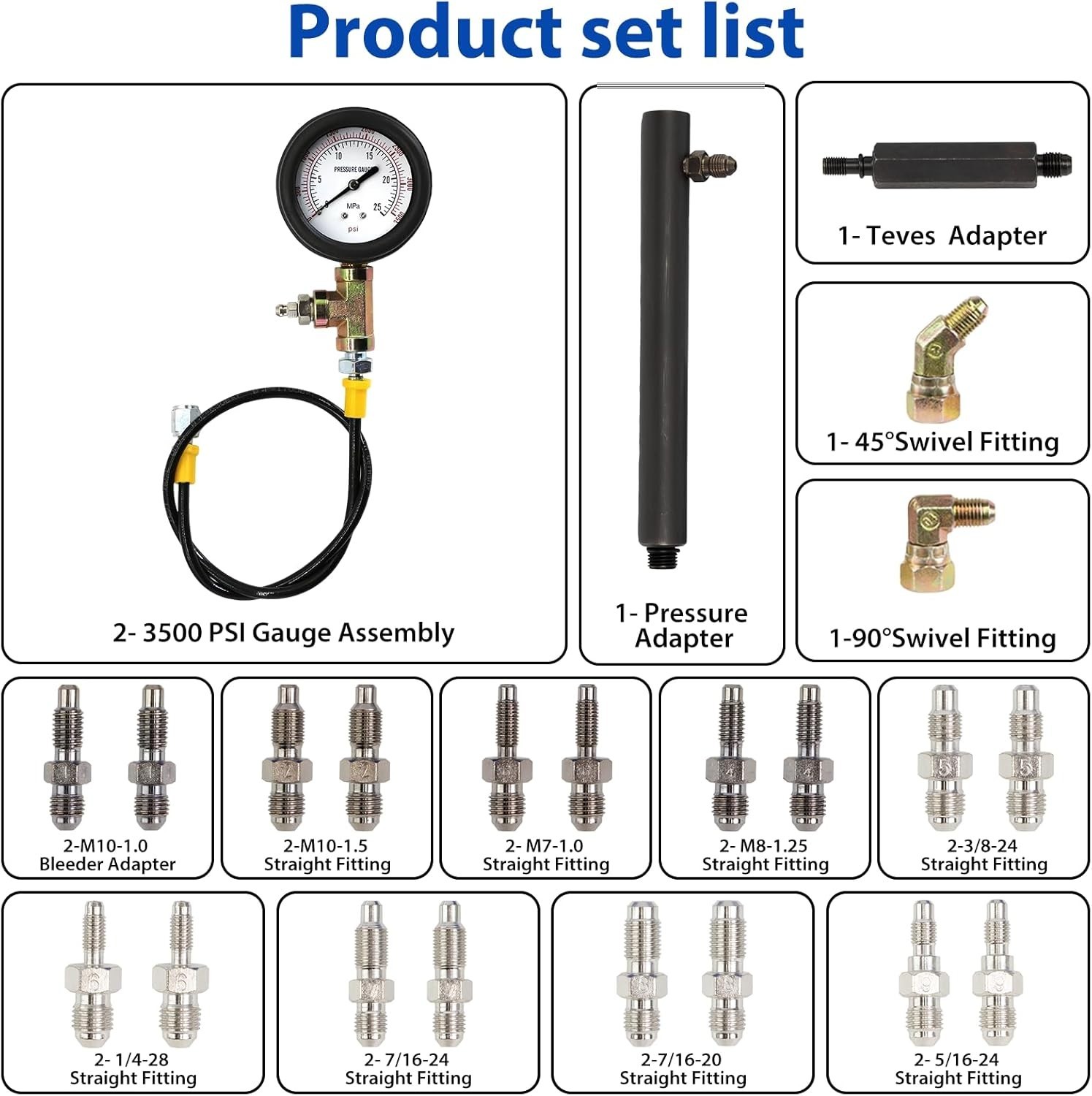 Brake Oil Pressure Gauge,Car ABS Hydraulic Oil Pressure Gauge Brake System Teste