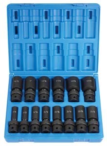 Grey Pneumatic 1314Ud 1/2″ Drive 14 Piece Deep Length Fractional Univ Set