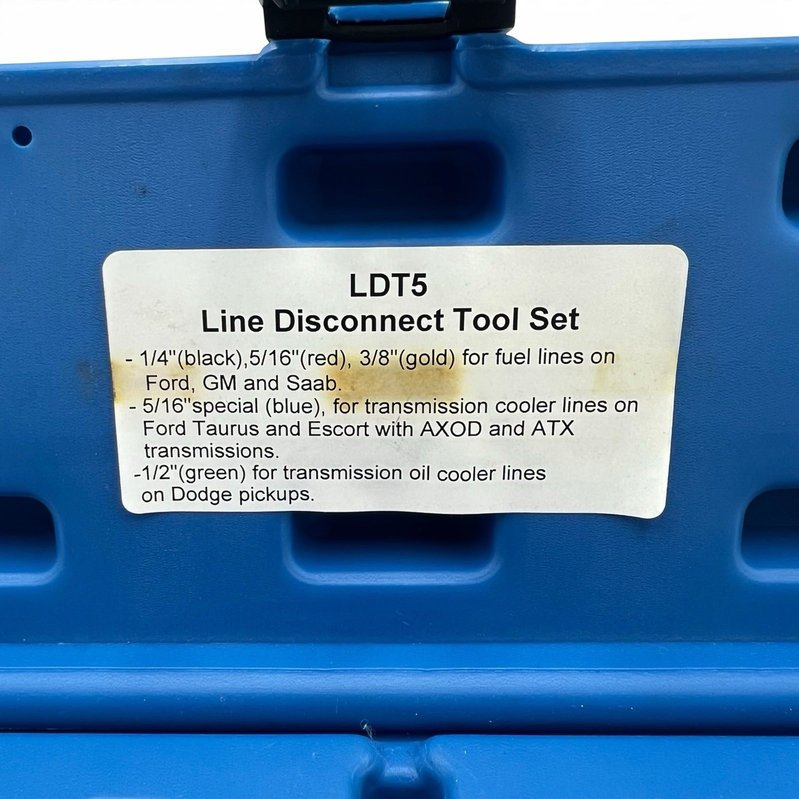 Blue point line disconnect tool set LDT5