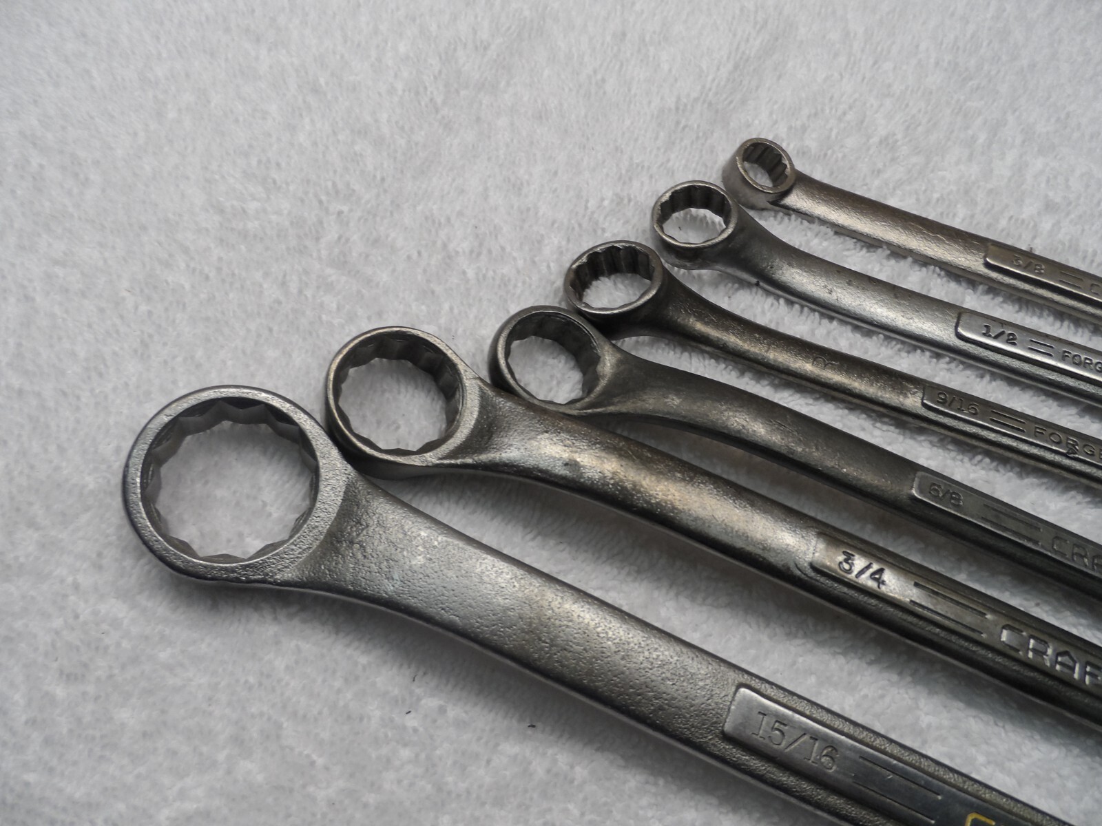 Craftsman SAE Box End Wrench Set, 12pt, USA (3/8″ – 1″), many =V=, 6 pcs