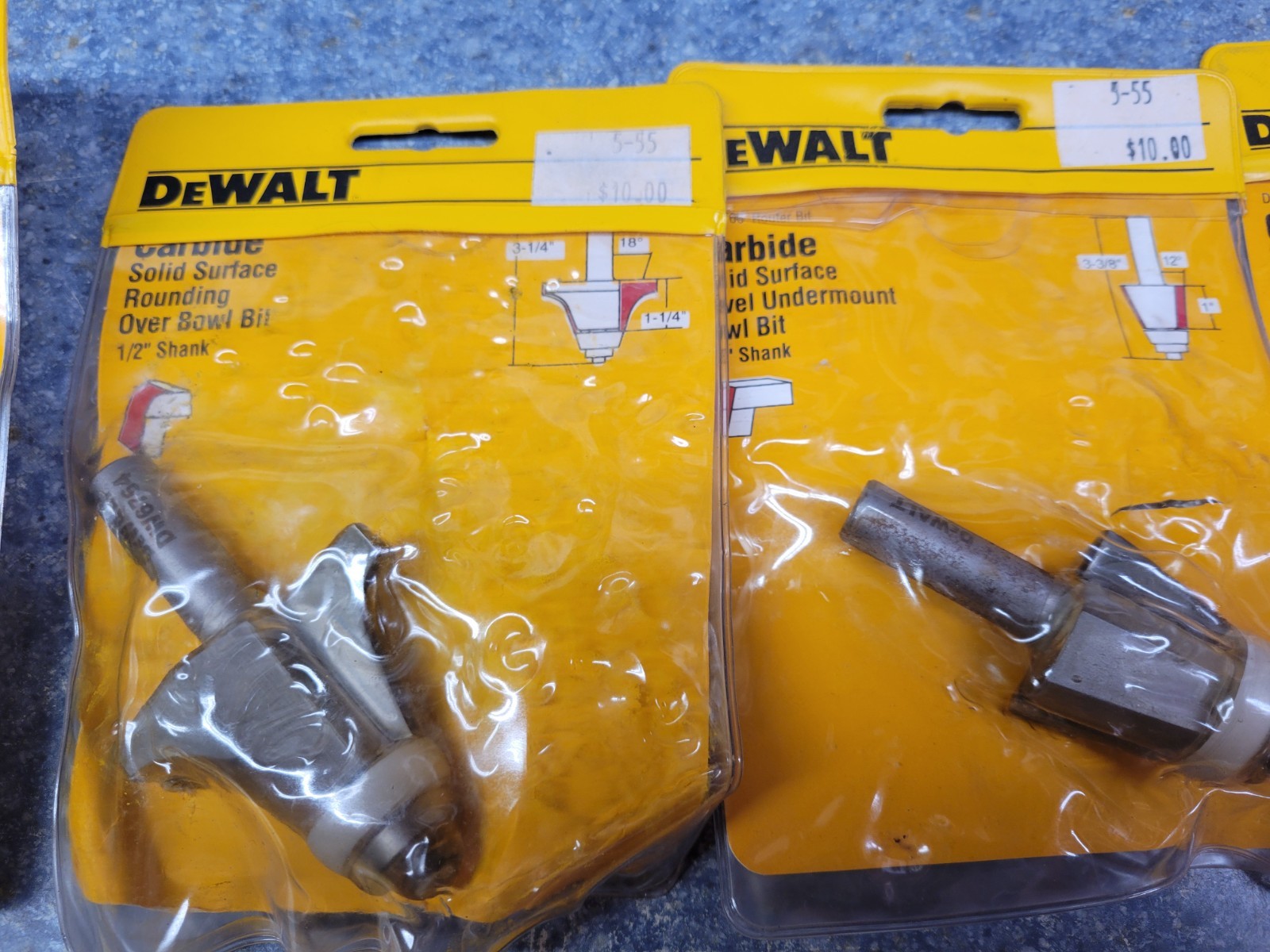 Dewalt NOS 21-Piece High Quality Carbide Laminate and Solid Surface Router Bits