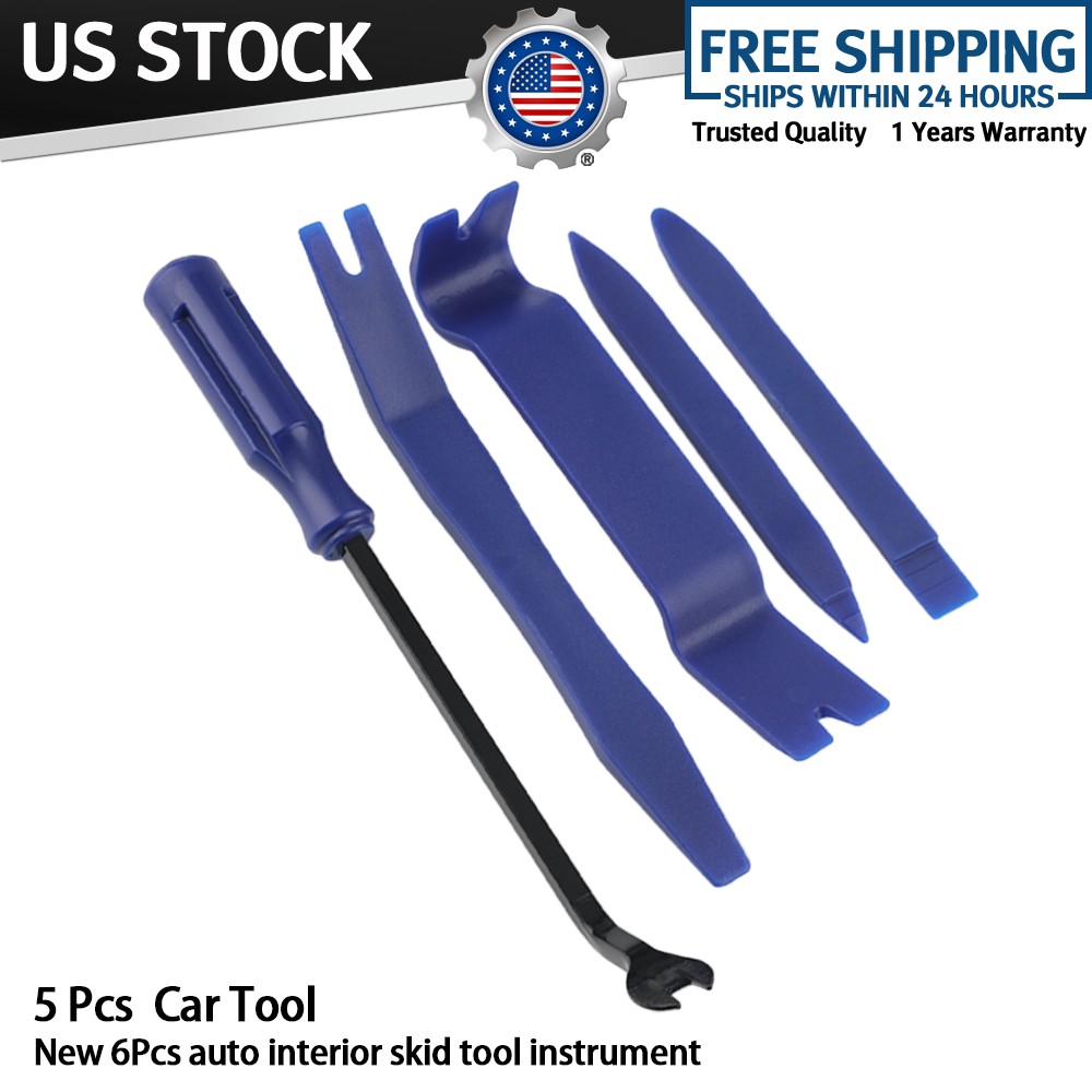 Car Trim Removal Tool Set Hand Tools Pry Bar Panel Door Interior Clip 5PCS Kit
