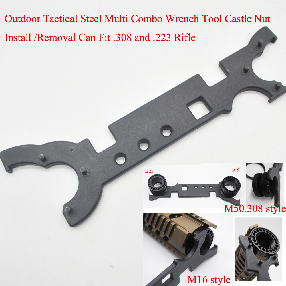 3 Kinds Multi-function Tactical Steel Wrench Tool Armerers Auto Repair Black