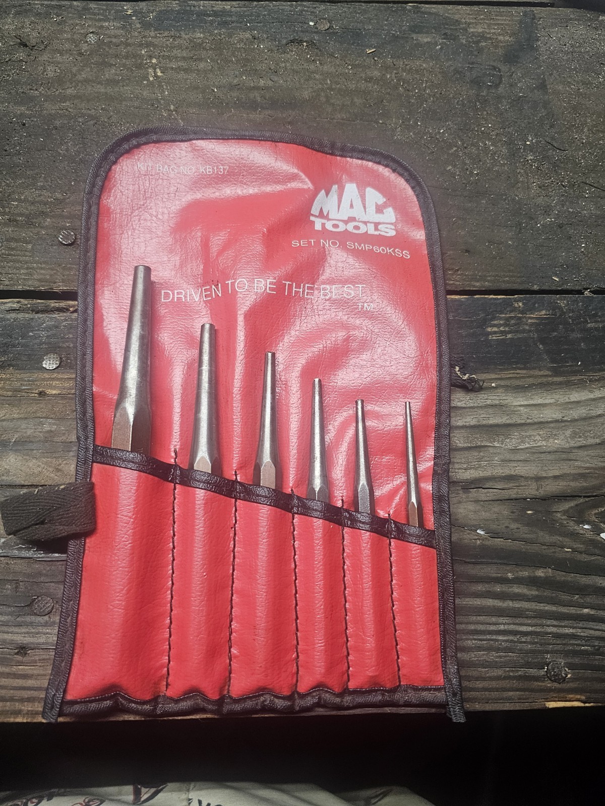MAC Tools USA SMP60K 6pc Starter Punch Set PP4-9 in KB137 Kit Bag