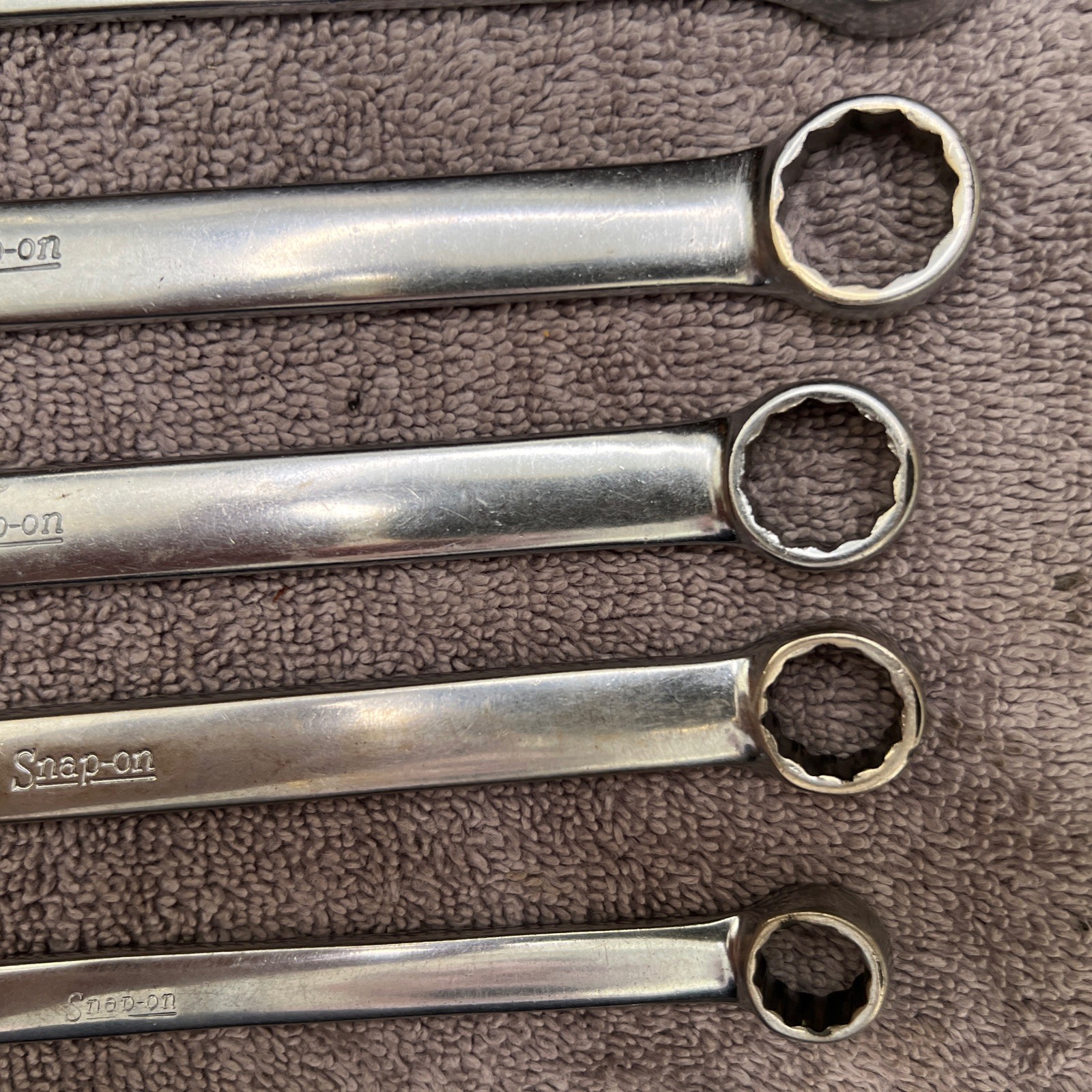 Snap-On Tools USA 7pc 3/8-3/4” (SOEX12-OEX24) Chrome Combination Wrench 12 Point