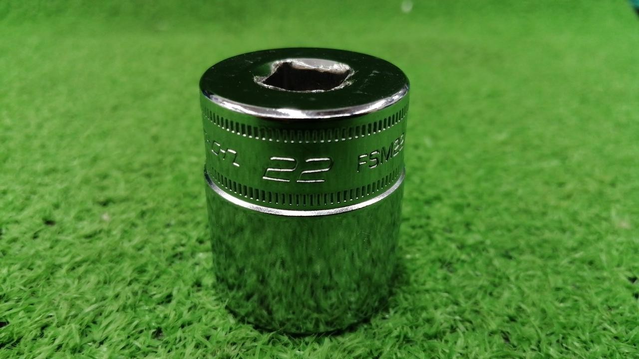 Snap-on FSM221 3/8″ Drive 6-Point Metric 22 mm Shallow Socket 32.5 mm Length