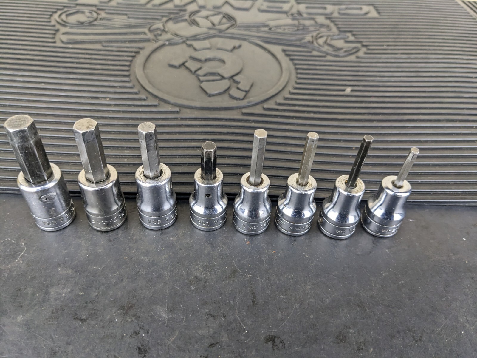 #az201 Snap On 3/8″ Drive Standard Hex Bit Socket Driver Set 208EFAY 1/8 to 3/8″