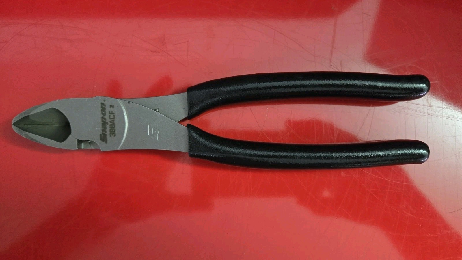 Snap On 388ACF Black Soft Grip 8″ Ventor Edge High Leverage Diagonal Cutters