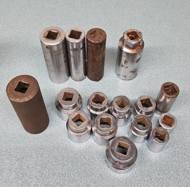 CORNWELL 3/4″ 1/2″ 3/8″ DRIVE SOCKETS SAE MIXED LOT OF DEEP WELL AND STANDARD
