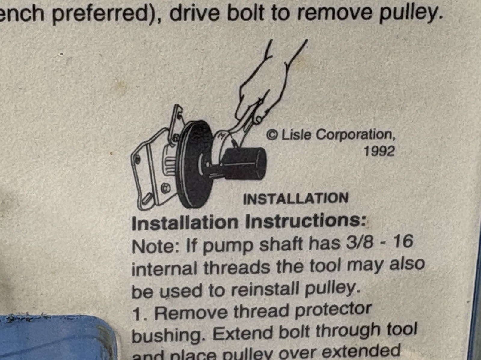 Lisle 40000 Pulley Remover/Installer – Power Steering, Alternator, Air Pump
