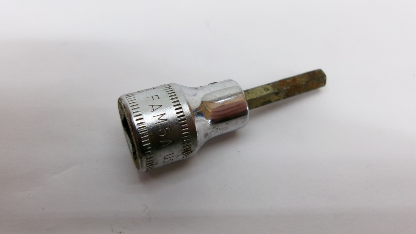 Snap-on tools USA metric 3/8″ drive 5mm Standard Hex Bit Socket FAM5A Nice!