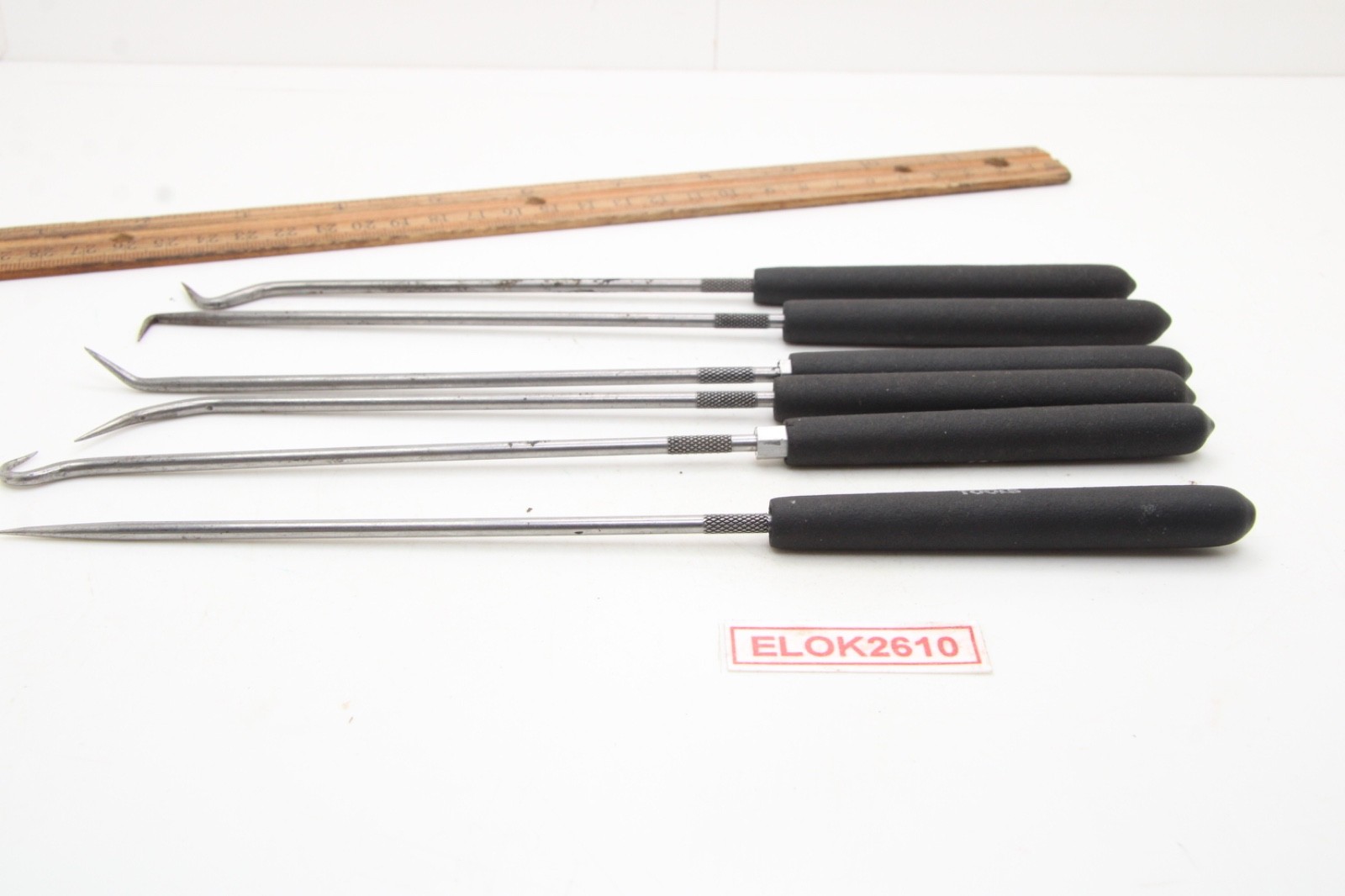 Mac Tools PSCHP6L 6 Piece 10″ Long Black Soft Grip Hook & Pick Set USA