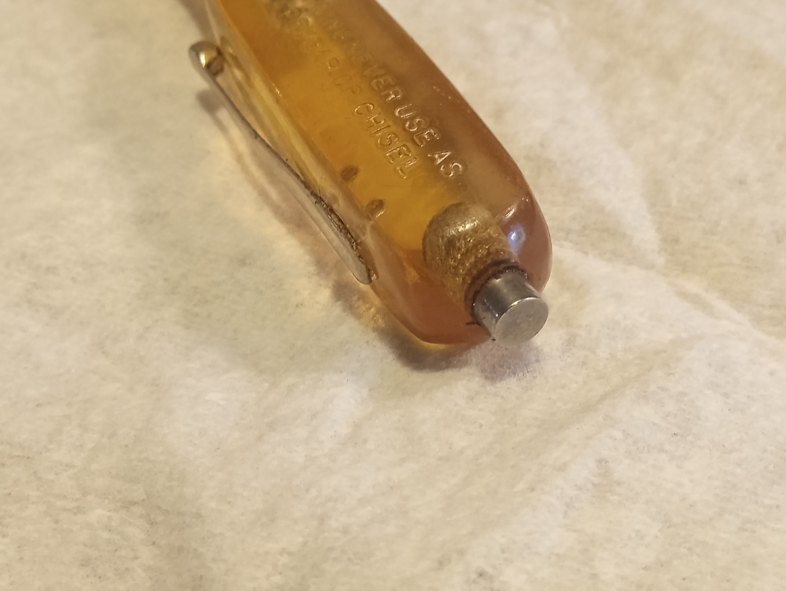 Snap-on SSD224 Flat Blade Screwdiver, With Pocket Clip, Hard to Find, Rare