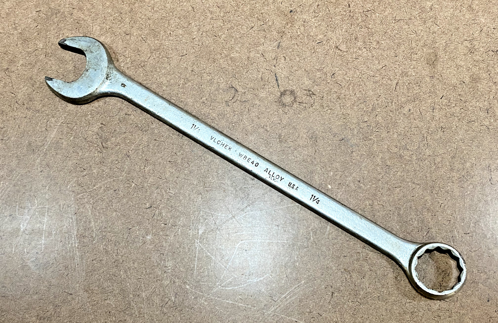 VLCHEK WBE40 Combination Wrench Size 1 1/4” x 1 1/4″ Made In USA. Vintage