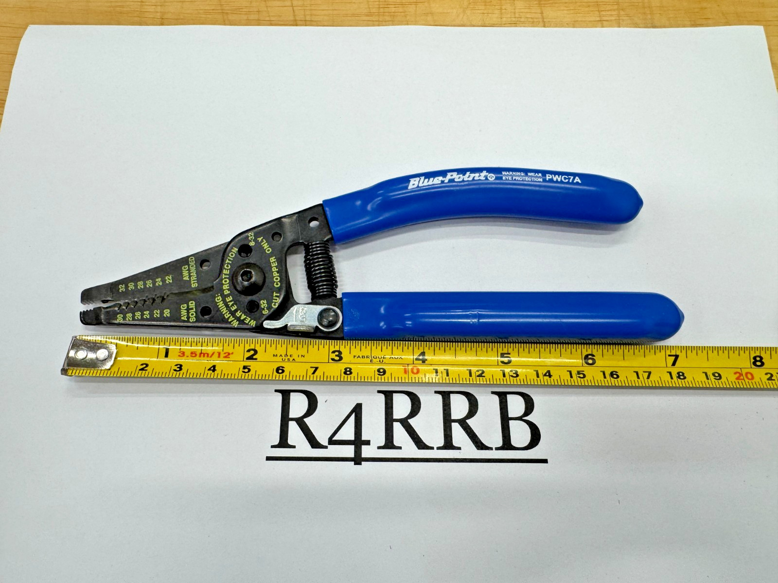 Blue-Point Tools MADE IN USA NEW Soft Grip 7″ Wire Stripper Cutter Pliers PWC7A