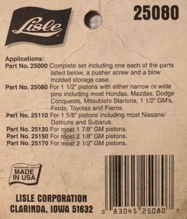 Lisle 25080 1 1/2 Inch Adapter