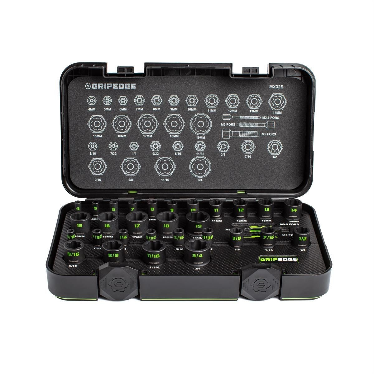 Grip Edge Tools MX32S 32 Piece Master Socket Extractor Set