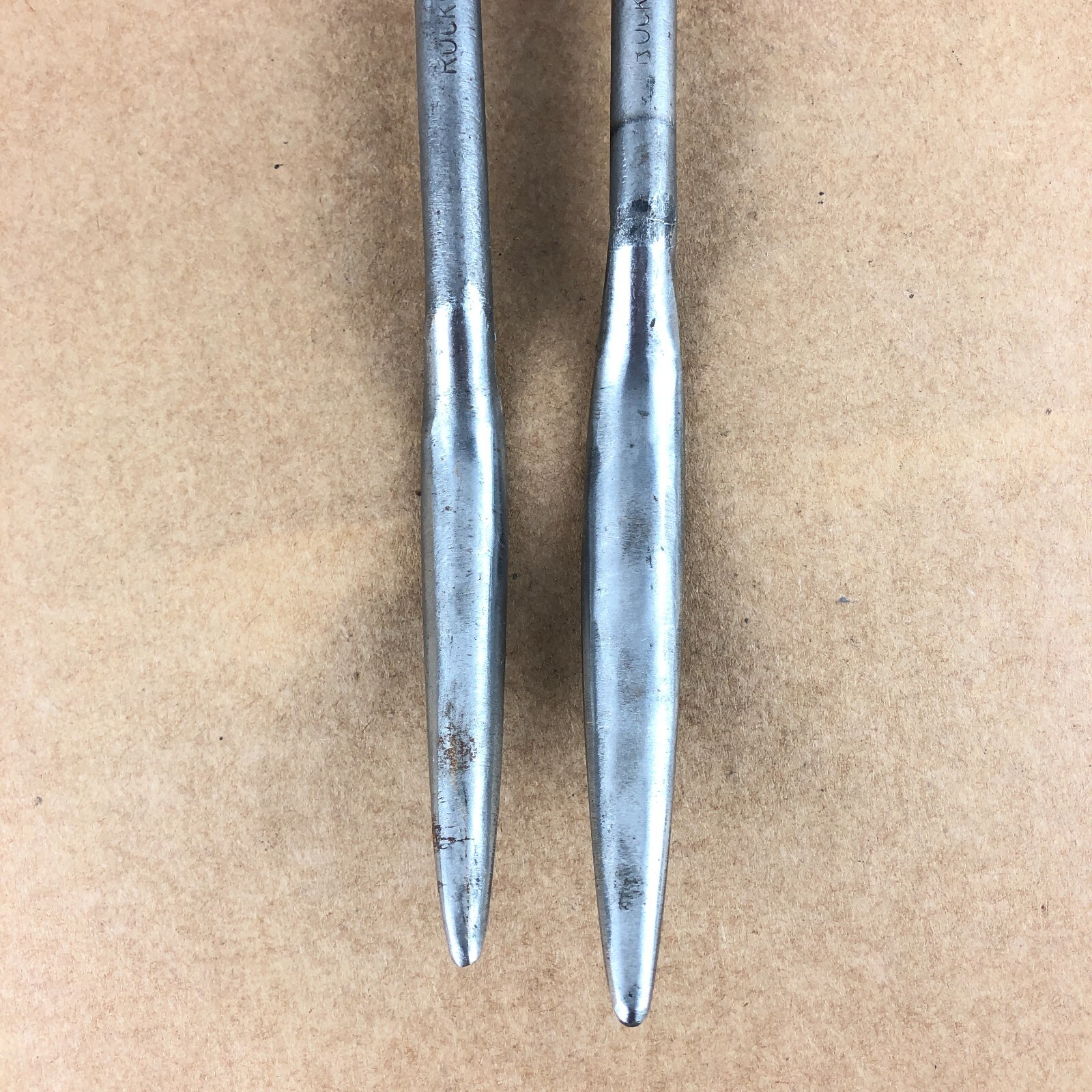 Rockwell Bearing Scrapers Polished Curved Blade ( Pair ) USA 58-62 & No. 77