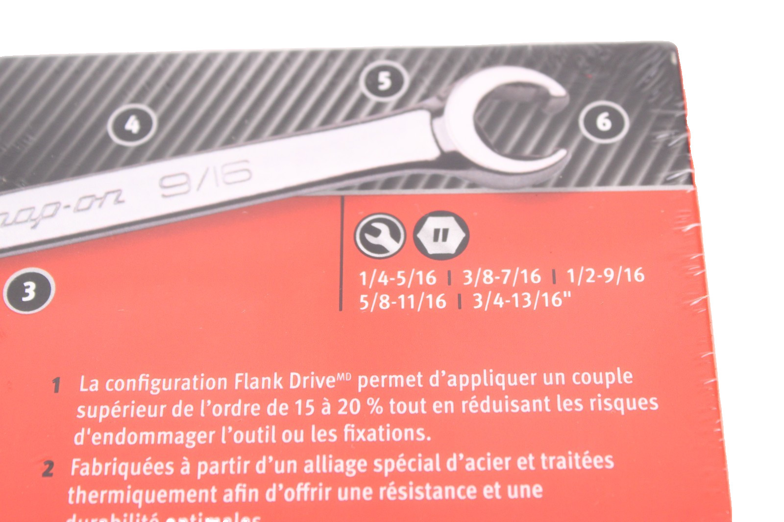 SEALED Snap-on Tools USA SAE Double Flare Nut 6 Point Line Wrench Set 5 RXFS605B