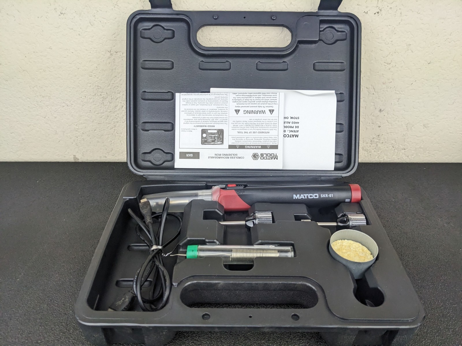 #bn885 Matco Tools SKR-01 Electric Cordless Rechargeable Soldering Iron