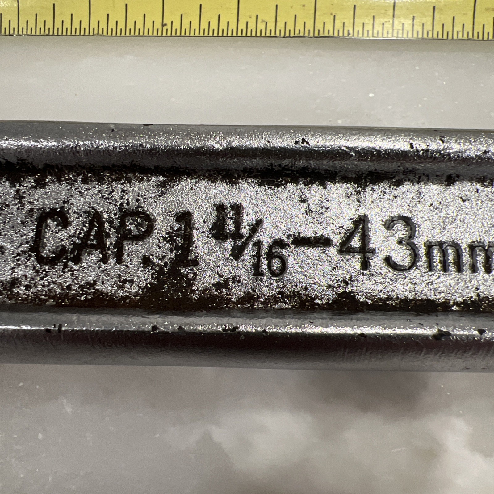 Vintage Crescent Tool Crestoloy 15″ Adjustable Wrench Made USA Cap 1 11/16” 43mm
