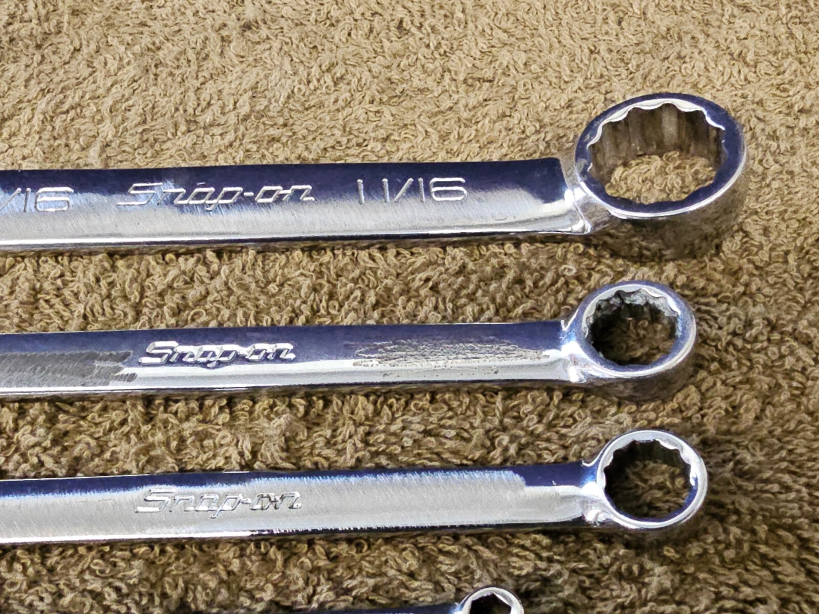5 Snap-On Stubby Combination Wrench Set OEX OEX220B 11/16″ 7/16″ 3/8″ 3/16″