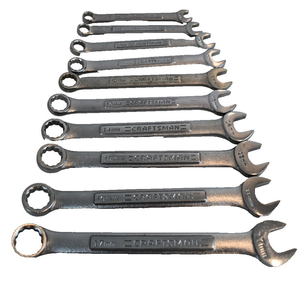 Craftsman Tools USA 10 Piece 8mm – 17mm Metric Combination Wrench Set 12 point
