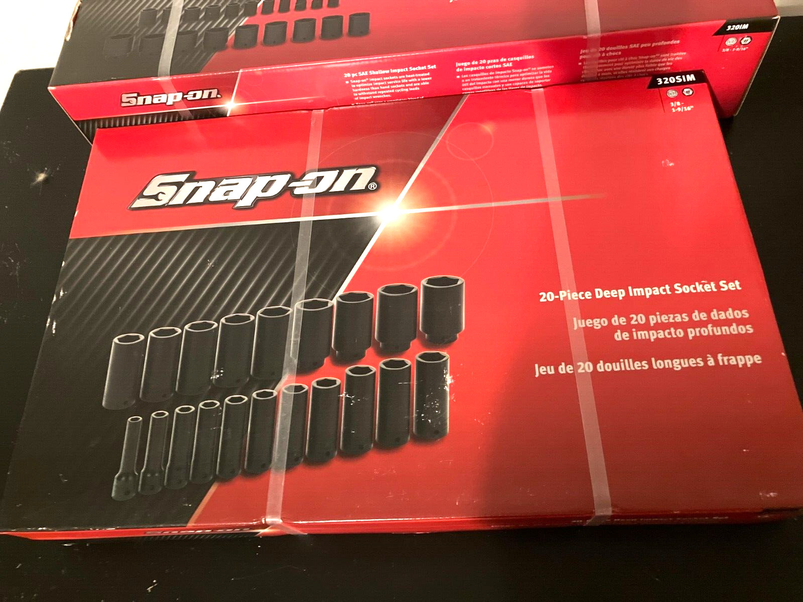 NEW Snap-on™ 1/2″ Drive 6-pt SAE 3/8″ – 1 9/16″ Shallow & Deep Impact Socket Set