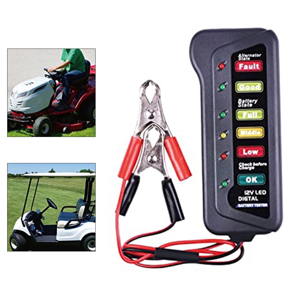 User Friendly 12V Car Tester with Two Testing Clips and LED Lights