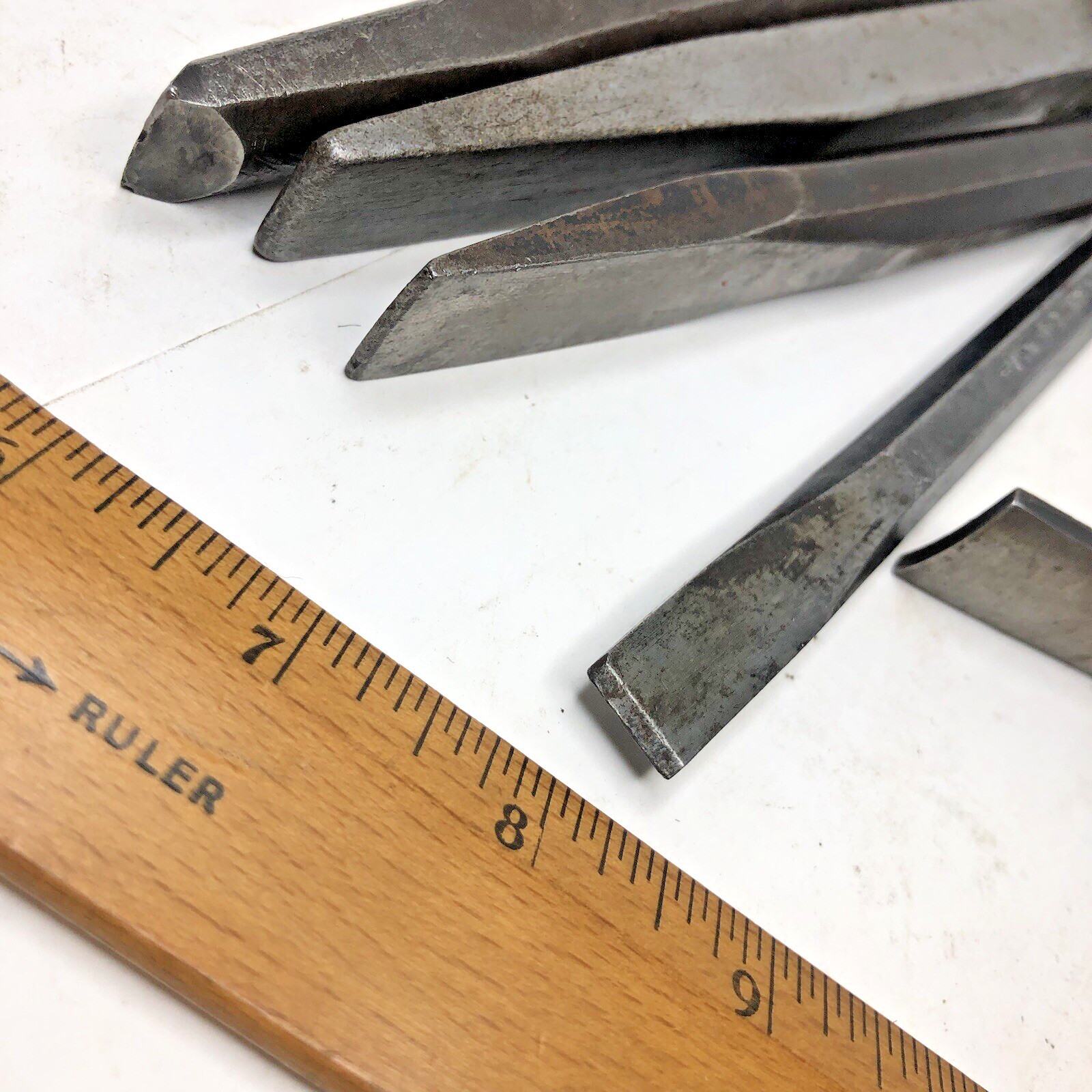 (5) Mix Lot of Craftsman-Williams-Bonney-Proto-Mac Tools Cold Chisel Chisels Set